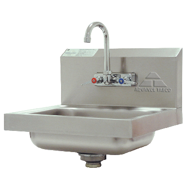 WALL MT HAND SINK 15X17 PEDESTAL - Click Image to Close