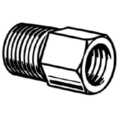 BRASS CONNECTOR 1/4 X 1/8 - Click Image to Close