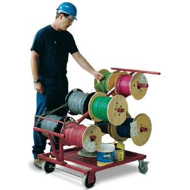 LARGE SPOOL WIRE CART - Click Image to Close