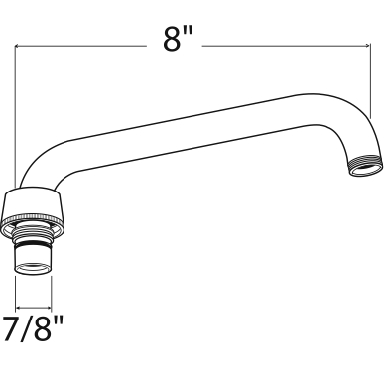 TUBE SPOUT 8 FOR PP KITCHEN - Click Image to Close