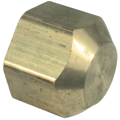 *BRASS FLARE CAP 3/8 - Click Image to Close