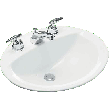 ROUND DROP-IN SINK - WHITE - Click Image to Close