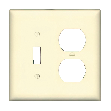 **COMBO SWITCH/DUPLEX PLATE WHIT - Click Image to Close