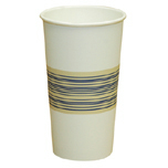 CUP 12 OZ TALL PPR HOT WHI W/BLU & YEL MIDBAND - Click Image to Close