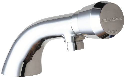 ELKAY METERING FAUCET 4-1/8 IN. INTEGRAL SPOUT, SINGLE-HOLE CONC