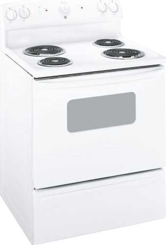 GE 30 IN. FREE-STANDING ELECTRIC RANGE WHITE - Click Image to Close