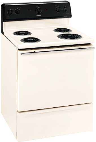 HOTPOINT ELECTRIC RANGE 30 IN. FREE-STANDING BISQUE - Click Image to Close