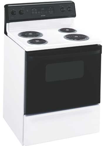 HOTPOINT ELECTRIC RANGE 30 IN. FREE-STANDING WHITE - Click Image to Close