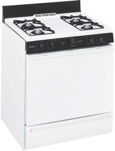 HOTPOINT RANGE GAS ELECTRONIC IGNITION FREE STANDING 30 IN. WHIT - Click Image to Close