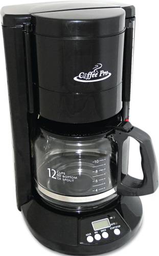 HOME/OFFICE 12-CUP COFFEE MAKER, BLACK - Click Image to Close