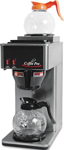 TWO-BURNER INSTITUTIONAL COFFEE MAKER, STAINLESS STEEL - Click Image to Close