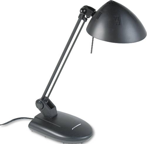 HIGH-OUTPUT THREE-LEVEL HALOGEN DESK LAMP, 17 INCH REACH, MATTE - Click Image to Close