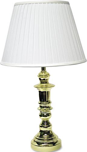 TRADITIONAL BRASS INCANDESCENT TABLE LAMP, 26 INCHES HIGH - Click Image to Close