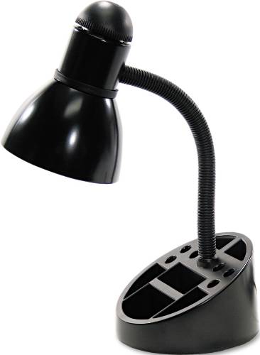 ORGANIZER INCANDESCENT DESK LAMP, BLACK, 16-1/2 INCHES HIGH