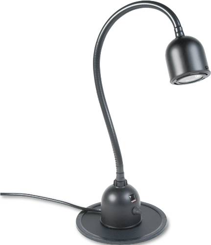 20W HALOGEN FLEXIBLE ARM ZOOM-IN DESK LAMP, 27 INCH REACH, BLACK - Click Image to Close