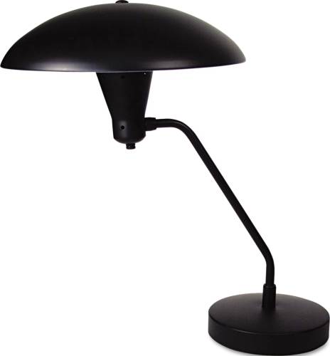 MODERN DECO INCANDESCENT DESK LAMP, 18 1/2 INCH HIGH, BLACK