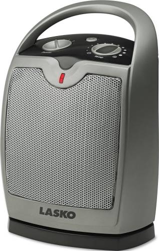 OSCILLATING 1500W OSCILLATING CERAMIC HEATER W/ADJUSTABLE THERMO - Click Image to Close