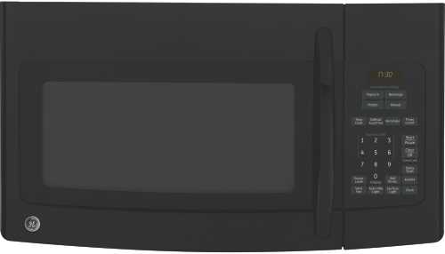 GE SPACEMAKER MICROWAVE OVEN OVER-THE-RANGE BLACK - Click Image to Close
