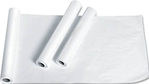 EXAM TABLE PAPER, DELUXE CREPE, 18" X 125', WHITE, 12 ROLLS/CART