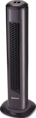 OSCILLATING TOWER FAN, THREE-SPEED, BLACK - Click Image to Close