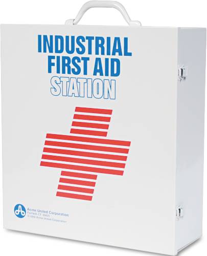 INDUSTRIAL FIRST AID STATION, 765 PIECES, OSHA/ANSI, METAL CASE - Click Image to Close