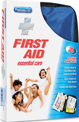 SOFT SIDED FIRST AID KIT FOR UP TO 25 POEPLE, 195 PIECES - Click Image to Close
