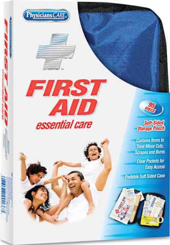 SOFT SIDED FIRST AID KIT FOR UP TO 10 PEOPLE, 95 PIECES - Click Image to Close