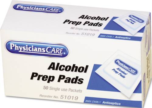 ALCOHOL PADS, 50 PADS/BOX - Click Image to Close