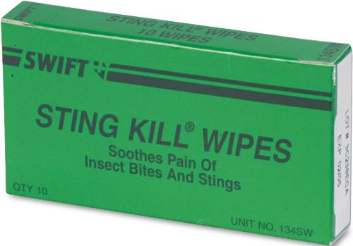 STING RELIEF WIPES, REFILL, 10/BOX