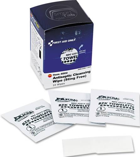 ANTISEPTIC CLEANSING WIPES, 10/BOX - Click Image to Close