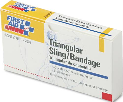 FIRST-AID REFILL SLING/TOURNIQUET TRIANGULAR BANDAGES, 40 X 40 X - Click Image to Close