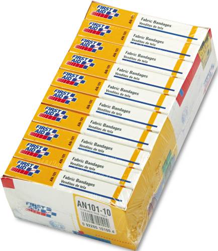 FIRST-AID REFILL FABRIC ADHESIVE BANDAGES,1 X 3, 160/PACK - Click Image to Close