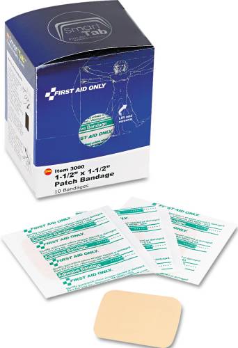 PATCH BANDAGES, 1-1/2" X 1-1/2", SMARTCOMPLIANCE REFILL, 10 BAND - Click Image to Close