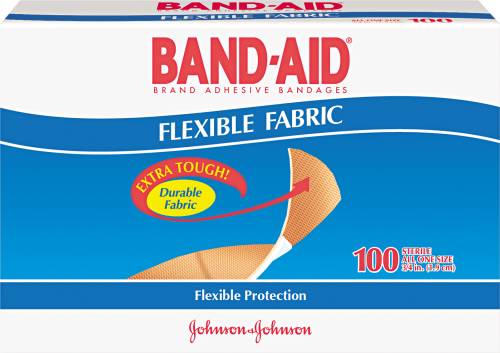 JOHNSON & JOHNSON FLEXIBLE FABRIC PREMIUM ADHESIVE BANDAGES, 3/4 - Click Image to Close
