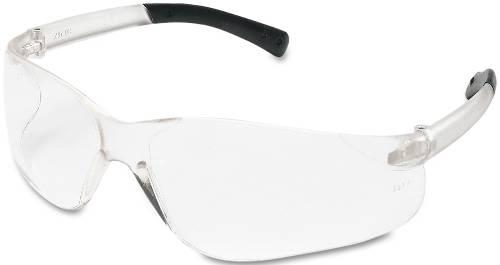 BEARKAT SAFETY GLASSES, WRAPAROUND, BLACK FRAME/CLEAR LENS - Click Image to Close