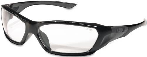 FORCEFLEX SAFETY GLASSES, BLACK FRAME, CLEAR LENS - Click Image to Close