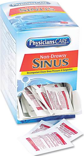 NON-DROWSY SINUS DECONGESTANT TABLETS, 50 PACKS/BOX