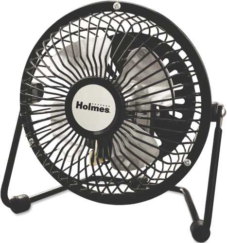 MINI HIGH VELOCITY PERSONAL FAN, ONE SPEED, BLACK - Click Image to Close
