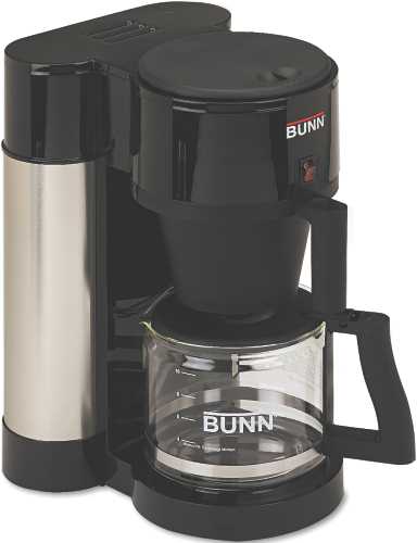 10-CUP PROFESSIONAL HOME COFFEE BREWER, STAINLESS STEEL, BLACK - Click Image to Close