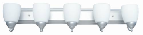 VANITY LIGHT, 5-LIGHT, FROSTED GLASS, BN, INC - Click Image to Close