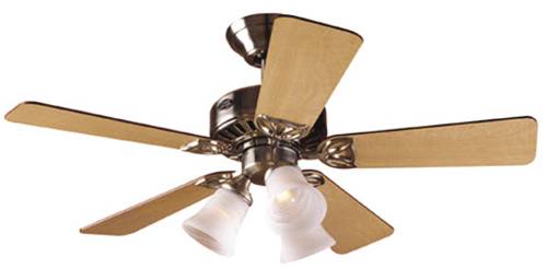 CEILING FAN-42" 5-BLADE BN, FROSTED RIBBED GLASS INC LIGHT KIT