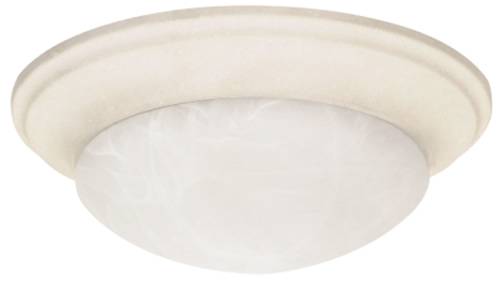 FLUSH MOUNT FIXTURE ONE LIGHT 12 IN. TEXTURED WHITE INCANDESCENT - Click Image to Close