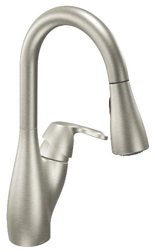 MOEN MEDORA KITCHEN FAUCET STAINLESS - Click Image to Close