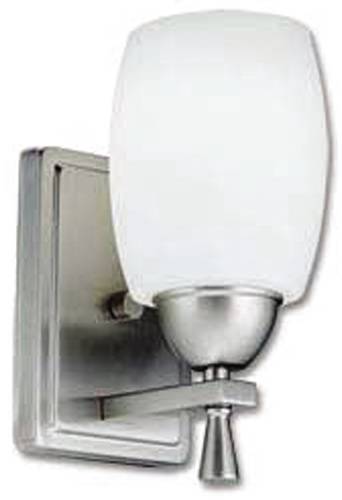 WALL SCONCE, 4.5 IN. WIDE, BRUSHED NICKEL FLUORESCENT