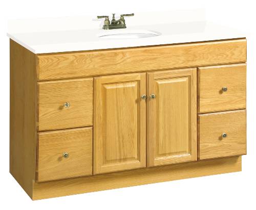 CLAREMONT VANITY, 2 DOORS, 4 DRAWERS, 48 IN. W X 31-1/2 IN. H X - Click Image to Close