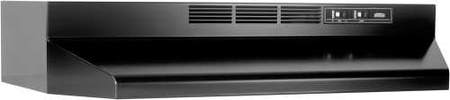 BROAN 42000 SERIES ROUND DUCTED RANGE HOOD 30 IN. BLACK - Click Image to Close