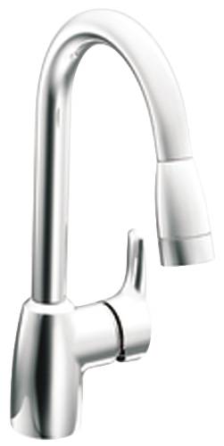 CLEVELAND FAUCET GROUP BAYSTONE PULL DOWN KITCHEN FAUCET CHROME - Click Image to Close