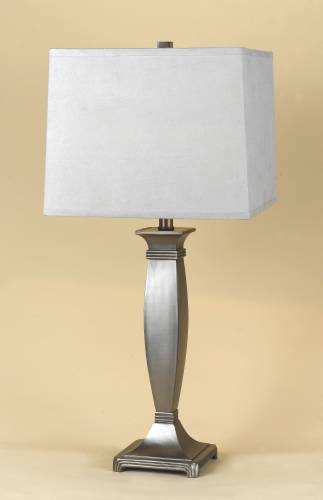 CANDICE OLSON TABLE LAMP ETCHED GLASS WITH BRUSHED SILVER BASE A