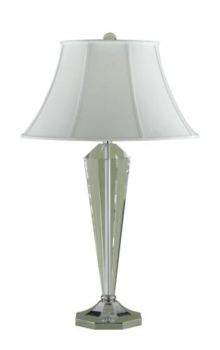 CANDICE OLSON ALLISON CRYSTAL TABLE LAMP WITH IVORY POLY SILK SO - Click Image to Close