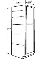 ASSEMBLED TAHOE TOFFEE LINEN CLOSET RIGHT HINGES 18 IN. X 78 IN.